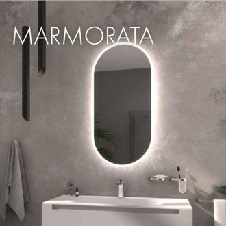 Koh-I-Noor Koh-i-noor - Specchio Marmorata ovale L50 h 90 3000k codice prod: L46081/CA