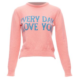 Alberta Ferretti Everyday I Love You cashmere cropped sweater