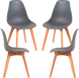 Regalos Miguel Regalos Miguel - Packs Sillas Comedor - Pack 4 Sillas Kelen - Gris Oscuro