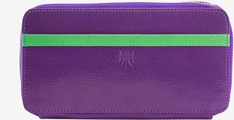 Tusk Siam Double Zip Wallet in Purple /Grass at Nordstrom