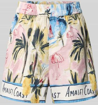 Vero Moda Relaxed Fit Shorts aus Bio-Baumwoll-Leinen-Mix Modell EDITH in Offwhite, Gr&ouml;&szlig;e XS