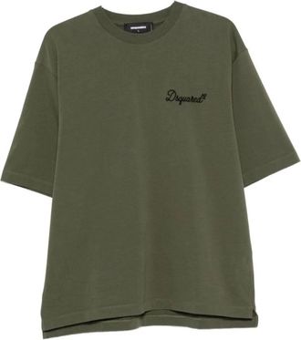 Dsquared2 Dsquared 2 T-shirts en Poloshirts - Heren - T-shirts - Groen - L - Tops