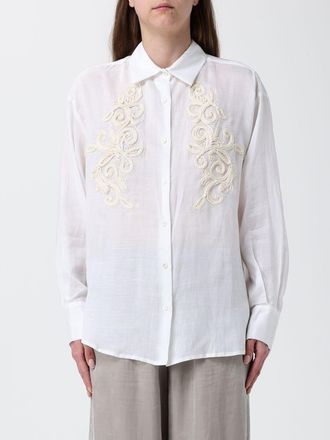 Ermanno Scervino Camicia in misto lino con ricami