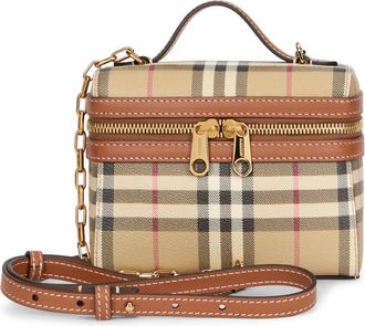 Burberry Mini borsa Vanity con motivo Check - - Bags - Donna - Beige - ONE SIZE