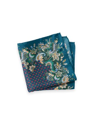 Paul Fredrick Paisley Silk Pocket Square