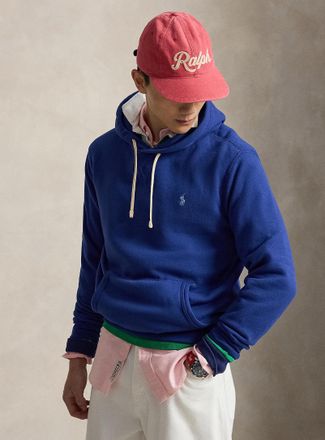 Polo Ralph Lauren Polo Shirt Ralph Lauren - Mens Embroidered rider fleece-lined hoodie