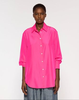 Serena Bute Oversized Shirt - Shocking Pink