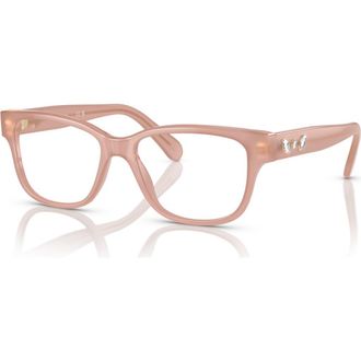 Swarovski 54mm Rectangle optical glasses in Pink at Nordstrom