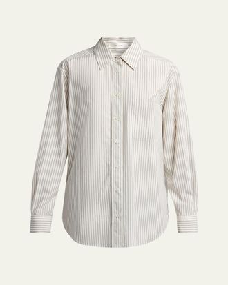 The Row Gavina Striped Cotton Shirt