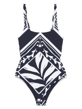 Twin-Set printed swimsuit - Blue
