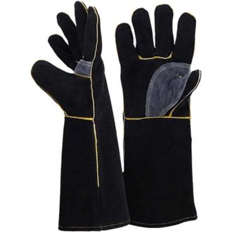 OEM Guantes Extremadamente Resistentes Al Fuego Y Al Calor, De Cuero Con Costuras De Kevlar, Perfectos Para Chimeneas, Estufas, Hornos, Parrillas, Soldadu