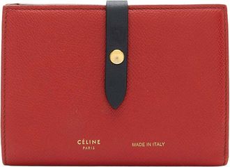 Celine Celine Grained Calfskin Strap Multifunction Medium Wallet (Authentic Pre- Loved)