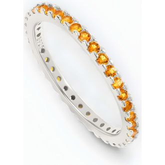 Mint & Lily November Birthstone Eternity Stacking Ring in 925 Sterling Silver at Nordstrom, Size 10