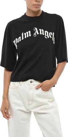 Palm Angels Black Logo Crew Neck T-Shirt