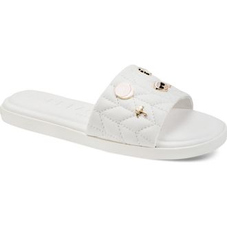 Karl Lagerfeld Carenza Macaron Slide Sandal in Bright White at Nordstrom, Size 6