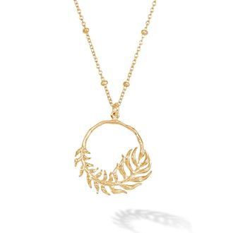 Dower & Hall Angel Feather Circle Pendant