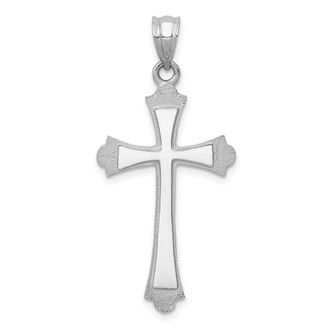 Diamond2Deal 14k White Gold Cross Pendant