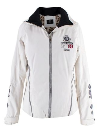 Bogner White Embroidered Ski Jacket Size S