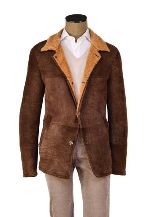 Hettabretz Suede Curly Shearling Coat