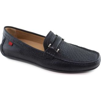 Marc Joseph New York Bryant Park Leather Weave Driver Loafer in Black Grainy at Nordstrom, Size 11.5