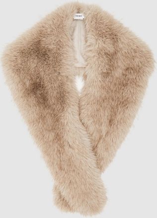 Reiss Neutral Faux-fur Collar