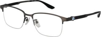 BMW Grijze Titanium Rechthoekige Optische Monturen - Heren - Brillen - Zwart - ONE Size - Accessoires