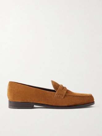 Tory Burch Mocassini In Camoscio - Marrone