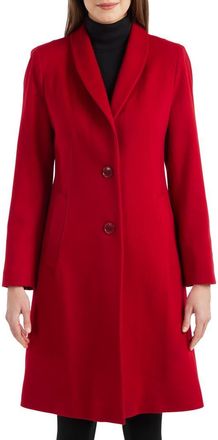 Sofiacashmere Shawl Collar Wool Coat in Red at Nordstrom Rack, Size 10