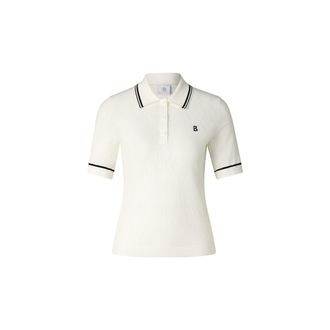 Bogner Mandy knitted polo shirt for women - Off-White - 34