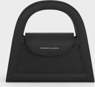 Charles & Keith Este Glittered Top Handle Bag