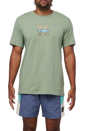 Maui and Sons Shark Surf Graphic T-Shirt in Sage at Nordstrom, Size Xx-Large