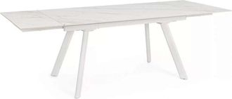 BIZZOTTO Bizzotto Tavolo Estensibile Jarkko Effetto Marmo Bianco 160-240x90 cm