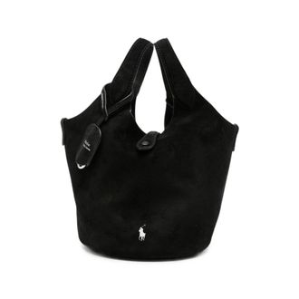 Ralph Lauren Suede Logo-embroidered Tote Bag