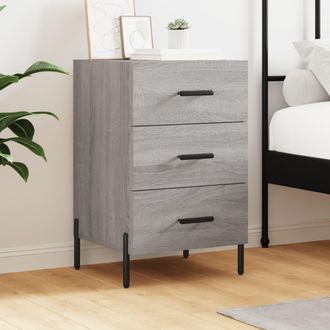 vidaXL Vidaxl Comodino Grigio Sonoma 40x40x66 Cm In Legno Multistrato