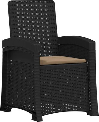 vidaXL Sill&oacute;n De Jard&iacute;n Reclinable Imitaci&oacute;n Rat&aacute;n Pp Vidaxl