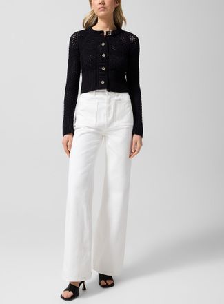 Smythe Womens Dove white wide-leg jean