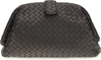 Bottega Veneta Womens Clutch Lauren 1980 Espresso Leather Espresso-Brass Lamb (ovis Aries) Shoulder Bags Espresso/brass