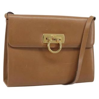 Ferragamo unisex, Pre-owned, Bruin, Maat: ONE Size Leer