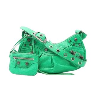 Balenciaga Pre-owned Shoulder Bags, female, Green, Size: ONE SIZE Pre-owned LE Cagole Leather Shoulder Bag