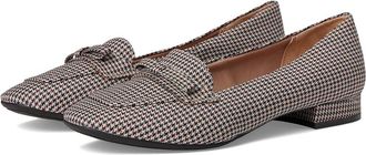 Life Stride Claudine Ballerina/Skimmer Shoes Womens Flat Shoes Beige Houndstooth : 8.5 W (C), Faux Leather