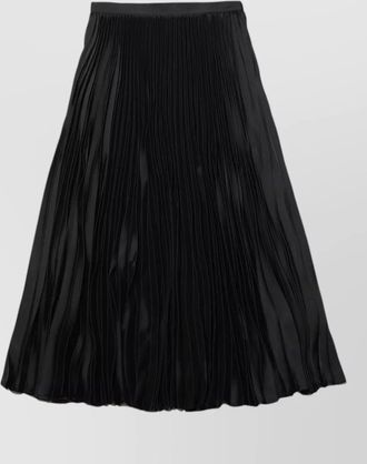 Jil Sander high-rise pleated satin midi skirt