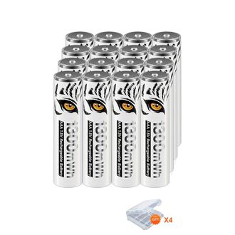 OEM Pilas Recargables, Cargador Usb, Alta Capacidad, 16 Pilas Aaa