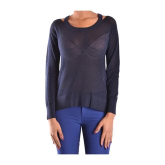 Michael Kors Dames, Truien, Blauw, Maat: XS Nylon