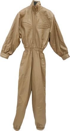 Zimmermann Espionage Boiler Jumpsuit in Beige Leather