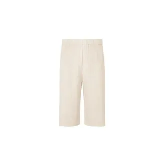 Issey Miyake Casual Shorts, male, Beige, Size: M Wear Or Wrap Pleated Shorts