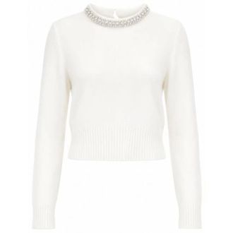 Pinko Berlino Jumper - female - PINKO - Round-neck Knitwear - White - XS - Knitwear