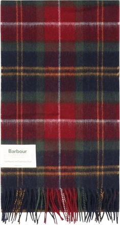Barbour Wool Cashmere Tartan Sjaal - Heren - Wintersjaals - Veelkleurig - ONE Size - Wol - Accessoires