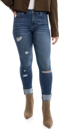 1822 Denim High Rise Cuffed Skinny Jeans In Sienna
