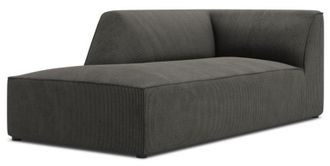 BLOOMINGLOFT Chaiselongue Sao 181 x 93 cm, mit Cordbezug - Armlehne rechts