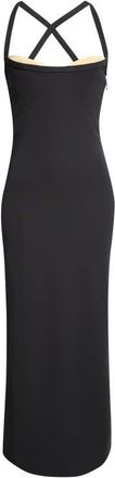 Versace Stappy Back Jersey Gown in Black Banana at Nordstrom, Size 4 Us